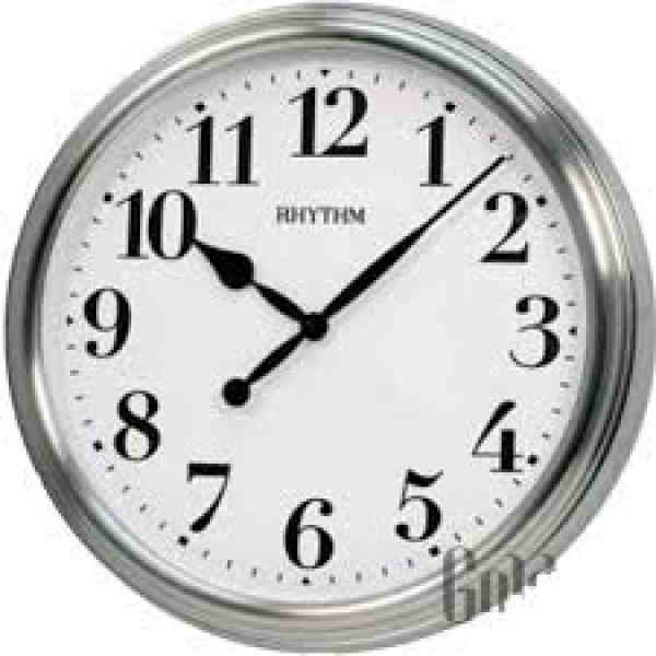 Rhythm Plastic Wall Clock Metal Case
